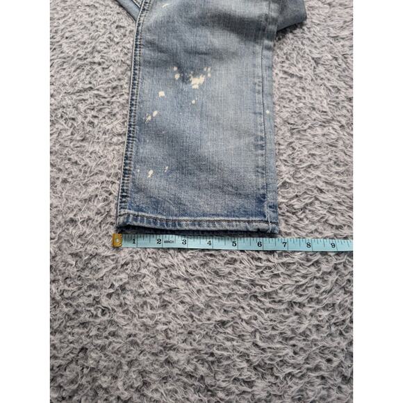 Empyre Jeans Men 32x34 Blue Straight Relax Thrashed Denim Streetwear Distressed - Picture 9 of 10